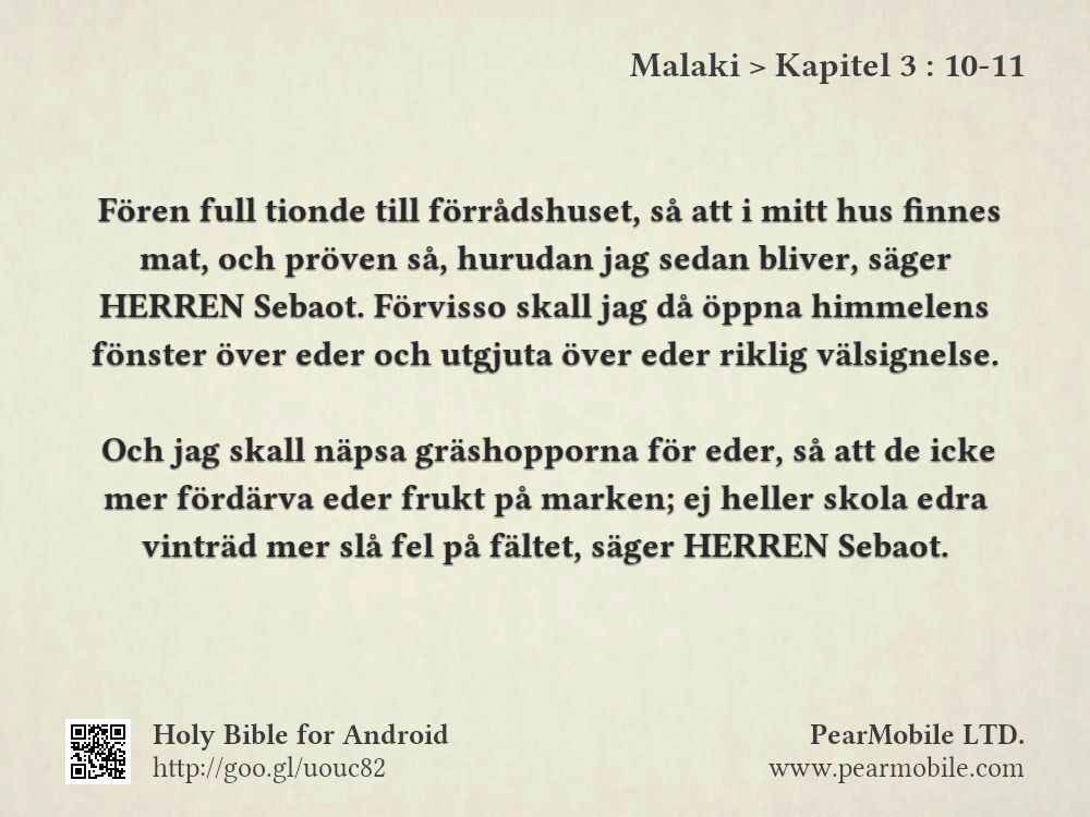 Malaki, Kapitel 3:10-11